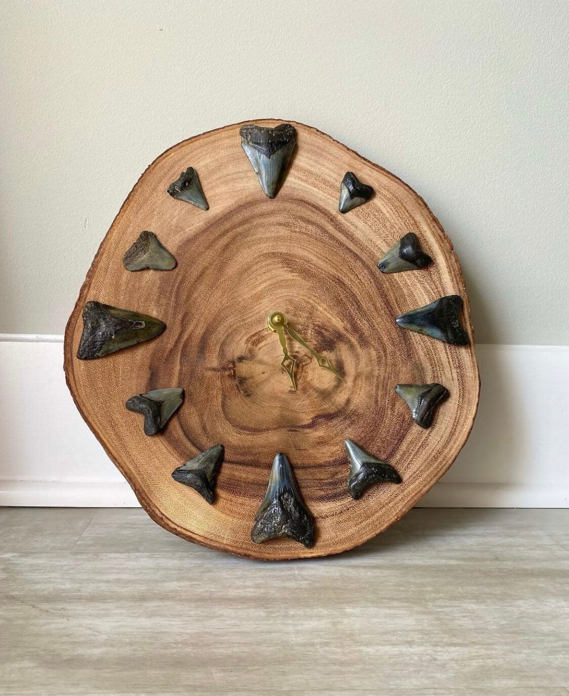 Custom Megalodon Shark Tooth Wall Clock