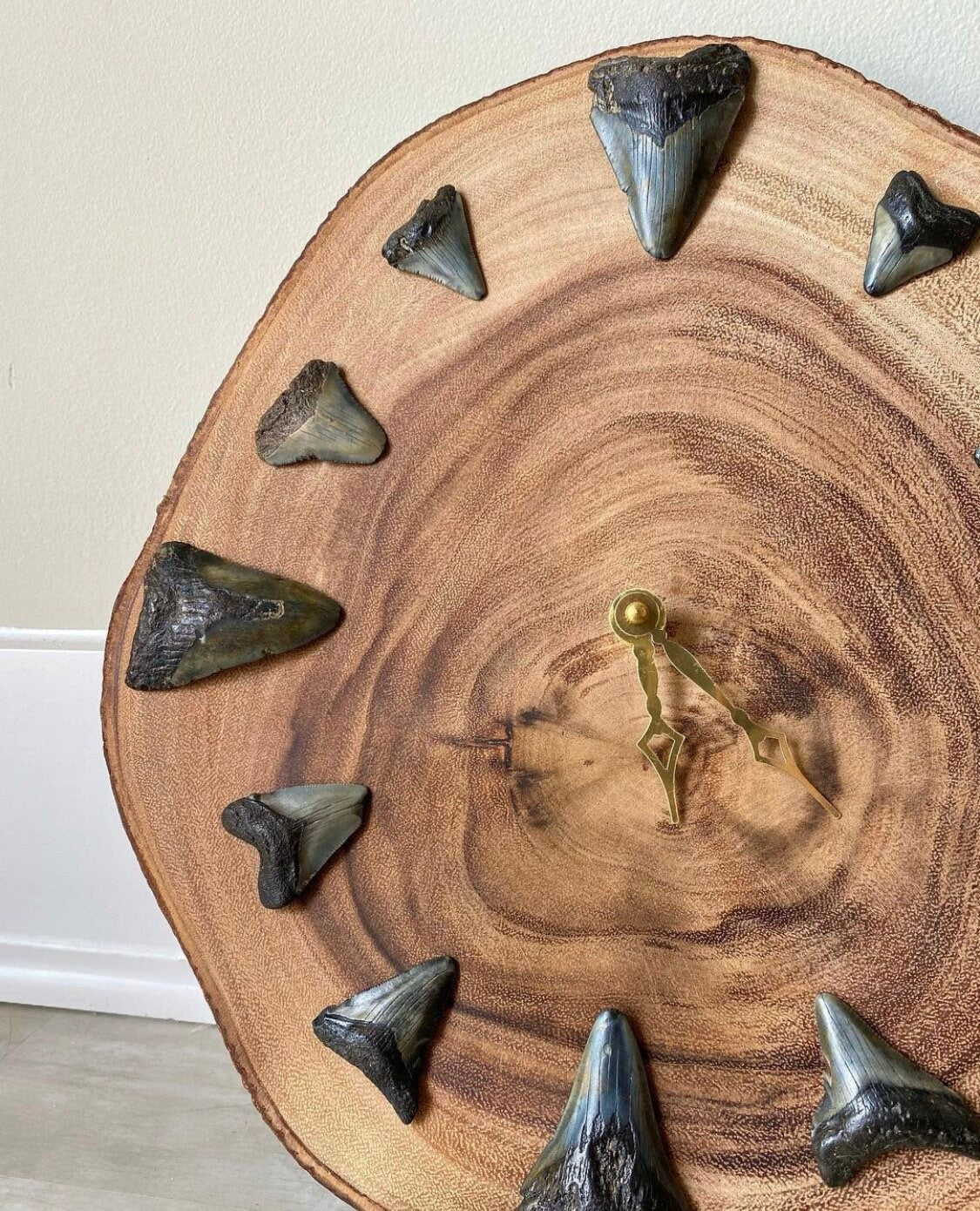 Custom Megalodon Shark Tooth Wall Clock