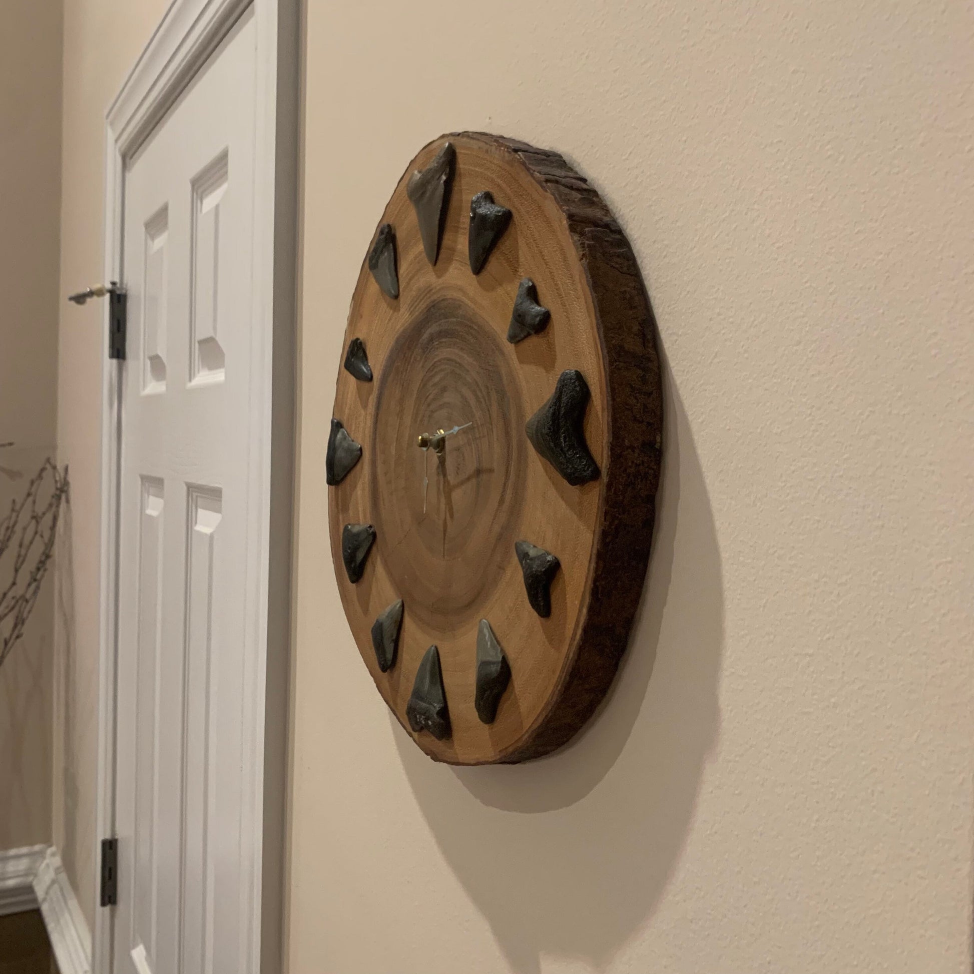 Custom Megalodon Shark Tooth Wall Clock