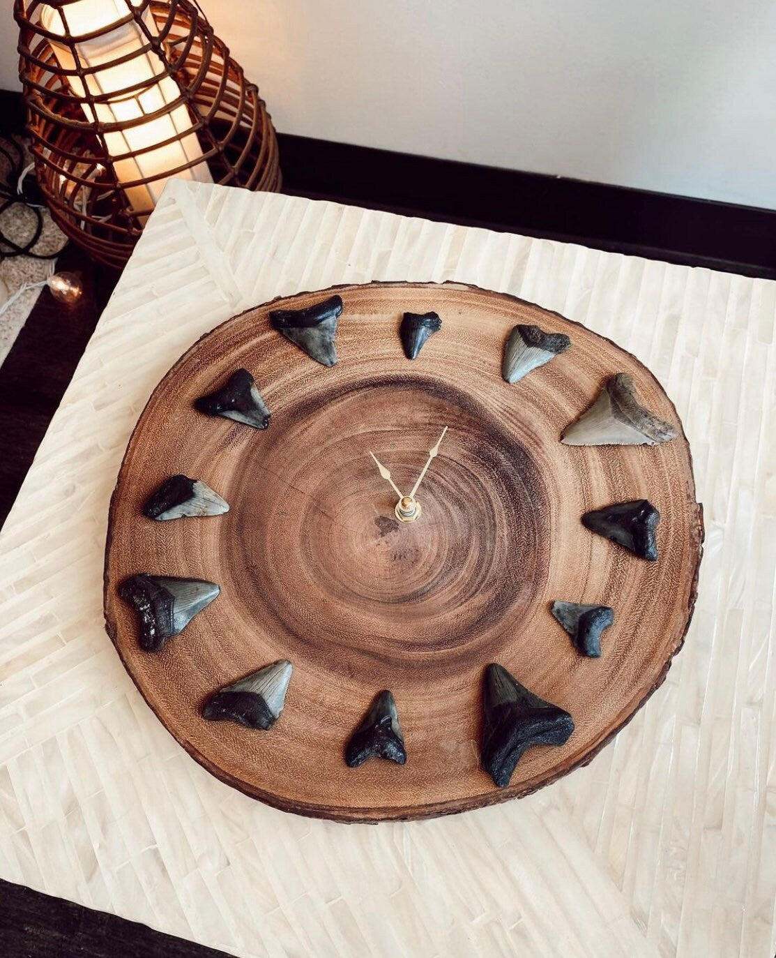 Custom Megalodon Shark Tooth Wall Clock