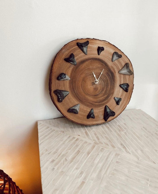 Custom Megalodon Shark Tooth Wall Clock